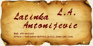 Latinka Antonijević vizit kartica